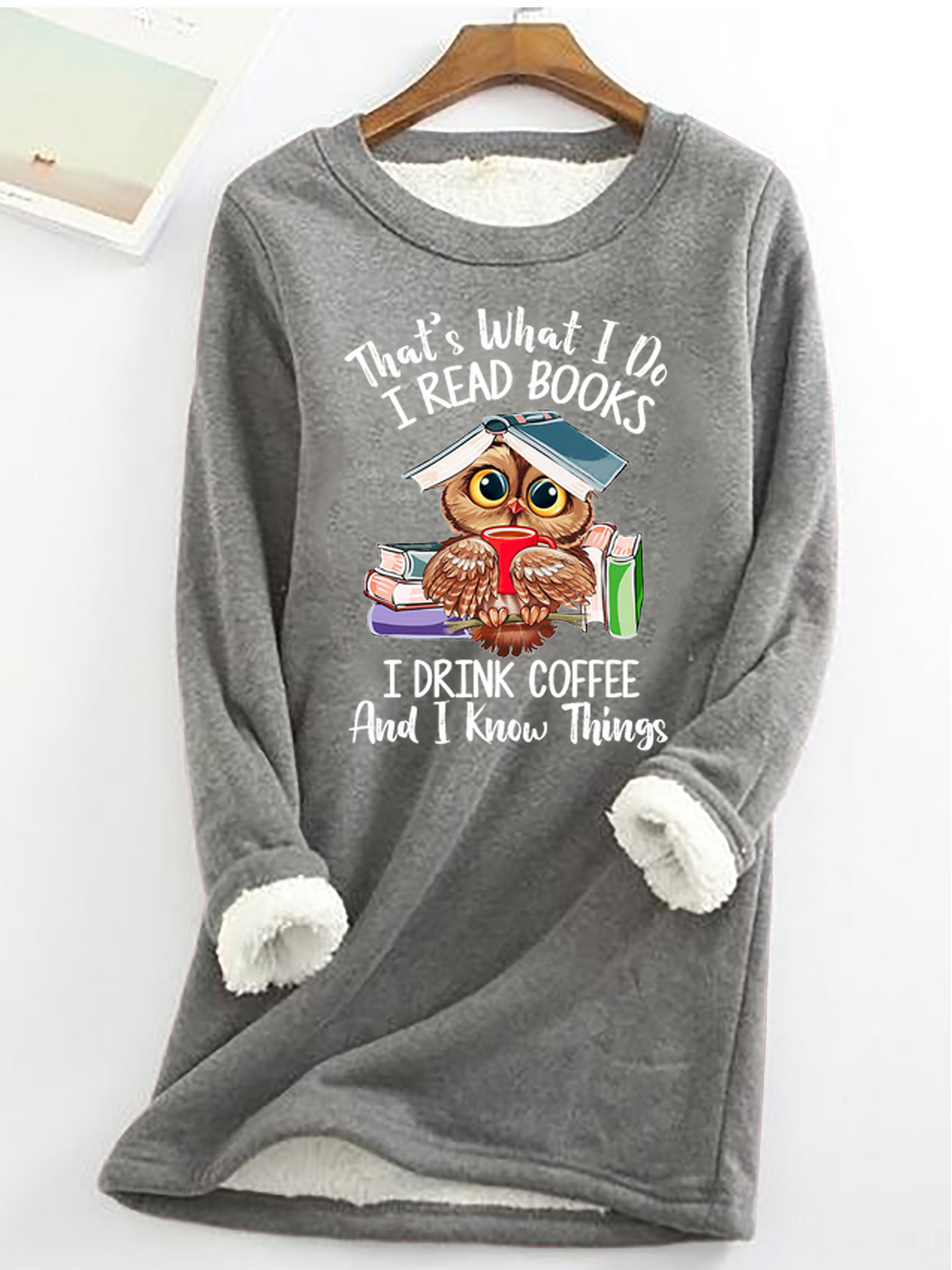 Simple Long Sleeve Crew Neck Animal Loose Regular Sweatshirt