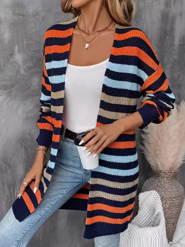 Casual Long Sleeve Striped Regular Sweater