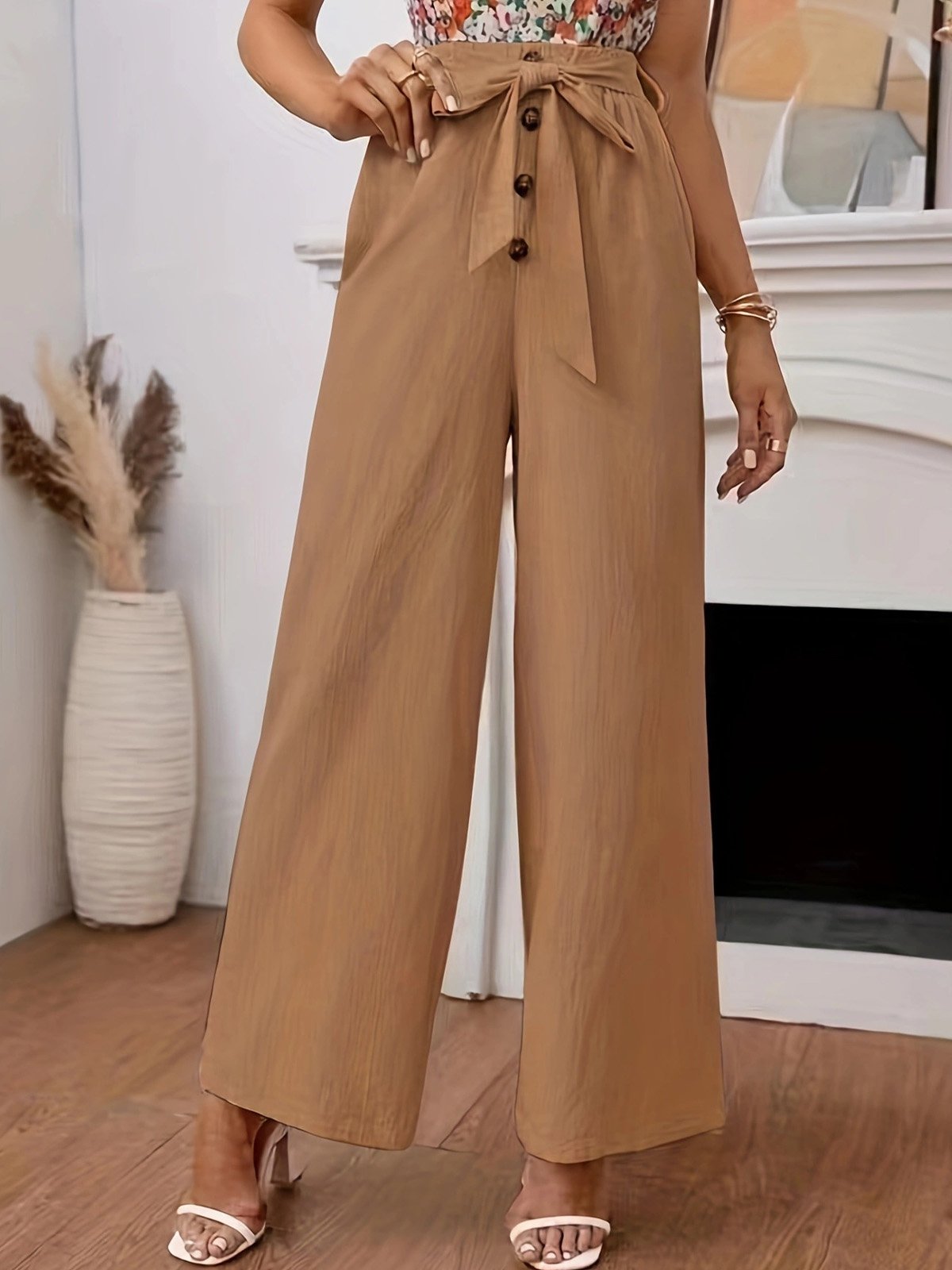 Casual Plain Loose Long Pants