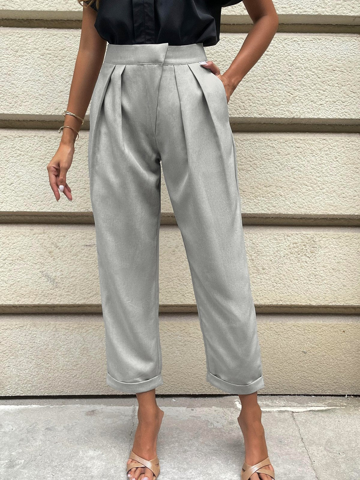 Casual Plain Loose Long Pants