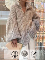 Loose Long Sleeve Plain Glitter Casual Regular Cardigan