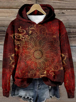 Casual Long Sleeve Hoodie Ethnic Loose Regular Sweatshirt