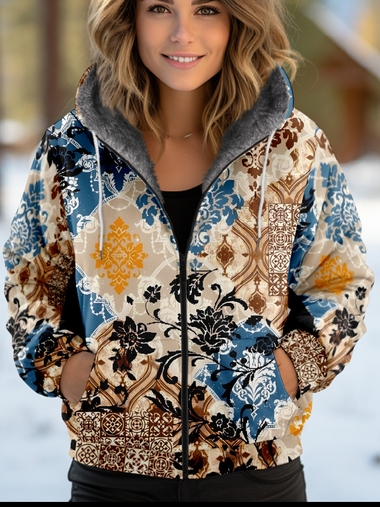 Loose Hoodie Long Sleeve Ethnic Casual Regular Jacket