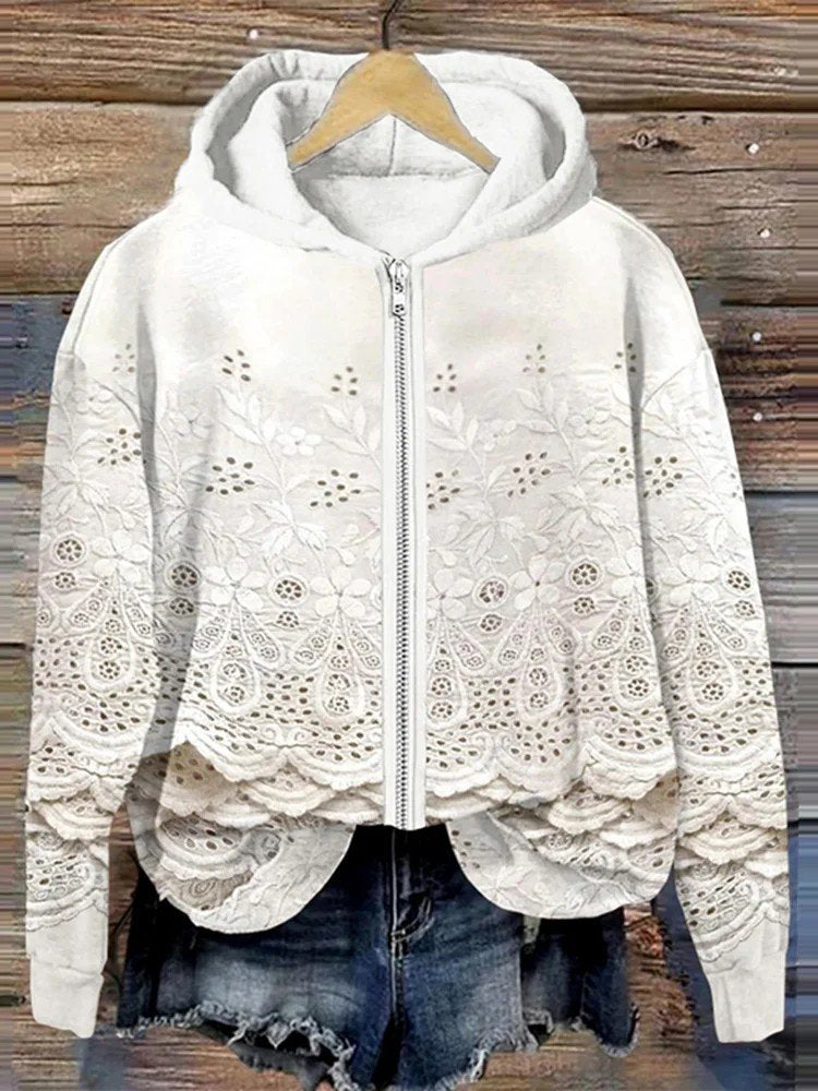 Vintage Long Sleeve Hoodie 3D Printing Loose Regular Hoodie