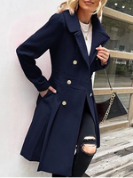 Loose Long Sleeve Plain Casual Regular Jacket