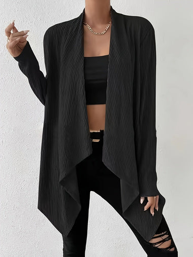 Loose Long Sleeve Plain Casual Regular Jacket