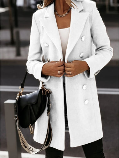 Loose Shawl Collar Long Sleeve Plain Casual Regular Jacket