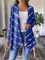 Loose Long Sleeve Striped Casual Regular Cardigan