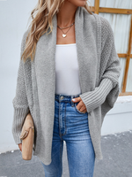 Casual Long Sleeve Plain Loose Regular Sweater