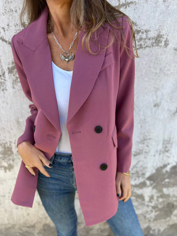 Loose Long Sleeve Plain Casual Regular Jacket