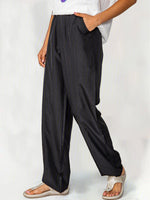 Plus Size Casual Plain Loose Long Pants