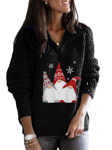 Loose Long Sleeve Turtleneck Christmas Casual Regular Sweater