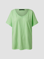 Loose Short Sleeve V Neck Plain Casual Regular T-Shirt