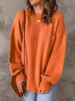 Casual Long Sleeve Turtleneck Striped Loose Regular Sweater