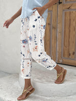 Casual Floral Lace Loose Long Pants