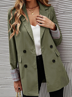 Loose Long Sleeve Plain Casual Regular Blazers