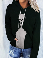 Loose Long Sleeve Hoodie Halloween Casual Regular Sweatshirt