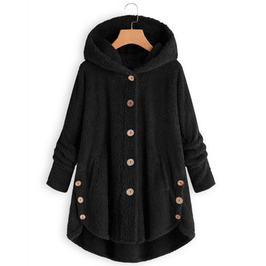 Loose Hoodie Long Sleeve Plain Casual Regular Jacket