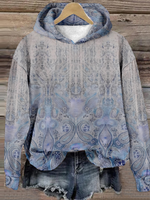 Casual Long Sleeve Hoodie Ethnic Loose Regular Sweatshirt