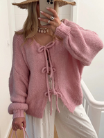 Loose Long Sleeve Plain Casual Regular Sweater