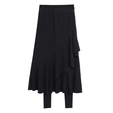 Plus Size Casual Plain Skirt