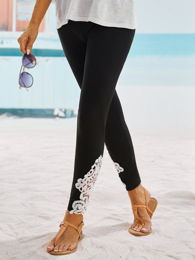 Vacation Plain Long Leggings