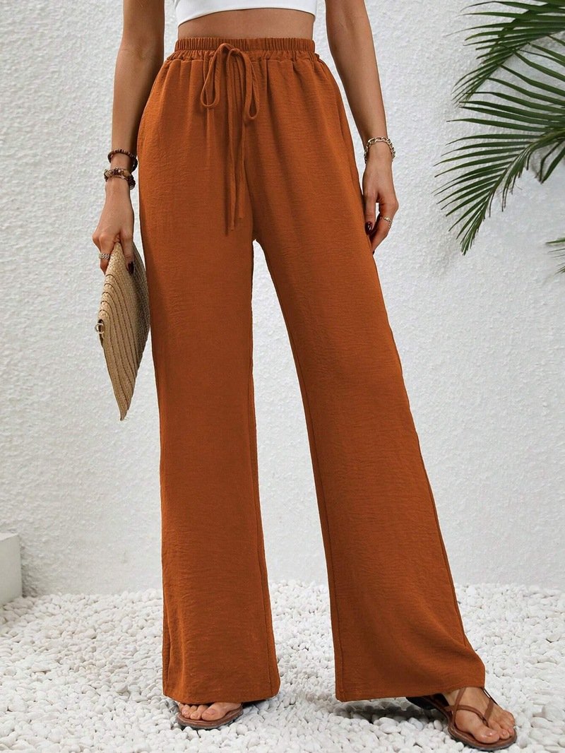 Casual Plain Loose Long Pants