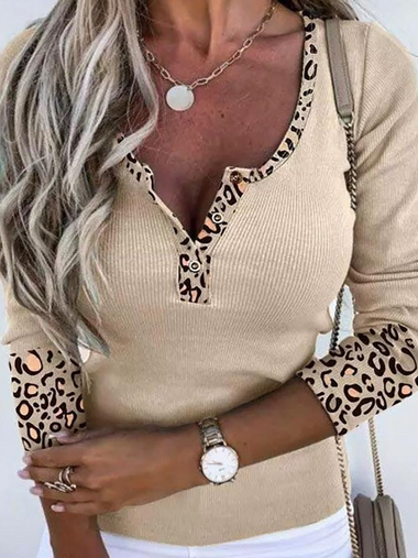 Casual Long Sleeve Crew Neck Plain Loose Regular Blouse