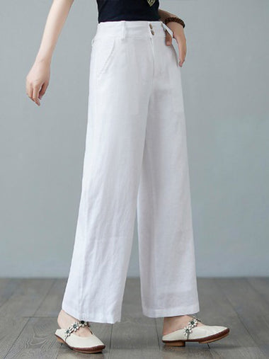 Casual Plain Loose Long Pants