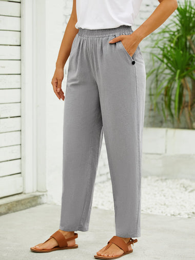 Casual Plain Loose Long Pants