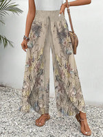 Casual Random Print Scramble Loose Long Pants