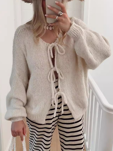 Loose Long Sleeve Plain Casual Regular Sweater