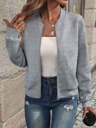 Loose Hoodie Long Sleeve Plain Casual Regular Jacket