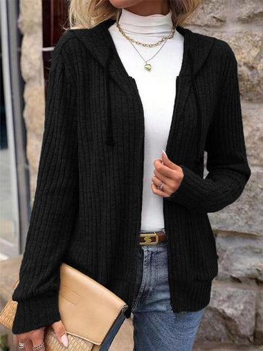 Loose Hoodie Long Sleeve Plain Casual Regular Jacket