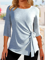 Long Sleeve Crew Neck Plain Simple Regular T-Shirt