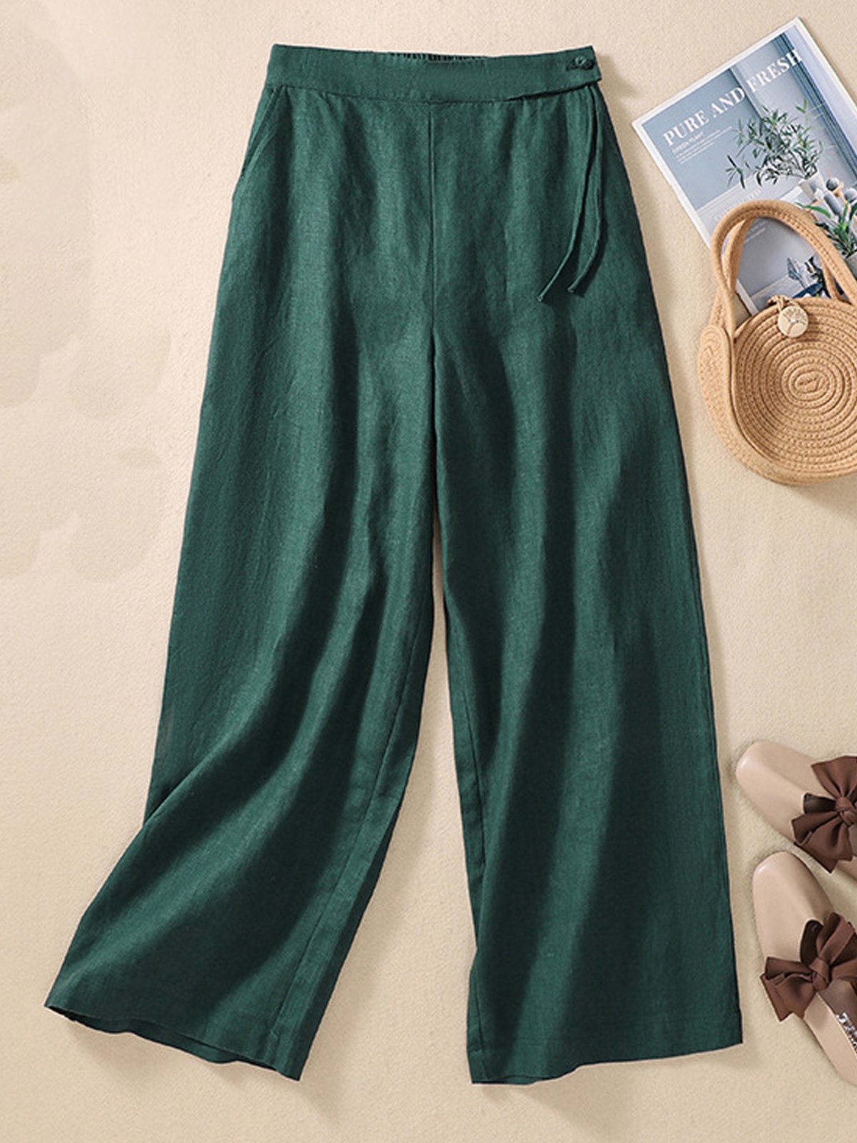 Casual Plain Loose Long Pants