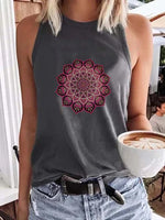 Casual Sleeveless Crew Neck Top