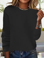 Loose Long Sleeve Plain Casual Regular Sweater