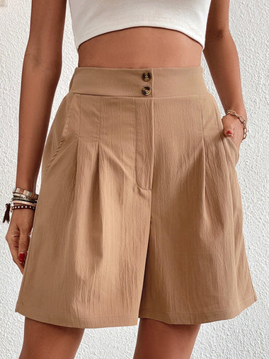 Casual Plain Natural Shorts