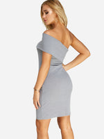 NEW FEELING Womens Grey Bodycon Dresses