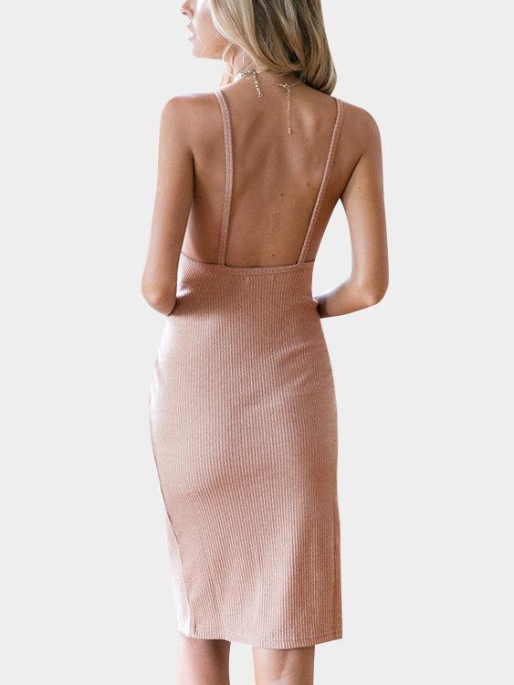 NEW FEELING Womens Pink Sexy Dresses