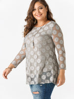 OEM Ladies Grey Plus Size Tops