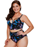 OEM Ladies Black Plus Size Swimwear