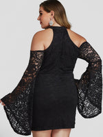 NEW FEELING Womens Black Plus Size Dresses