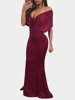 NEW FEELING Womens Burgundy Maxi Dresses