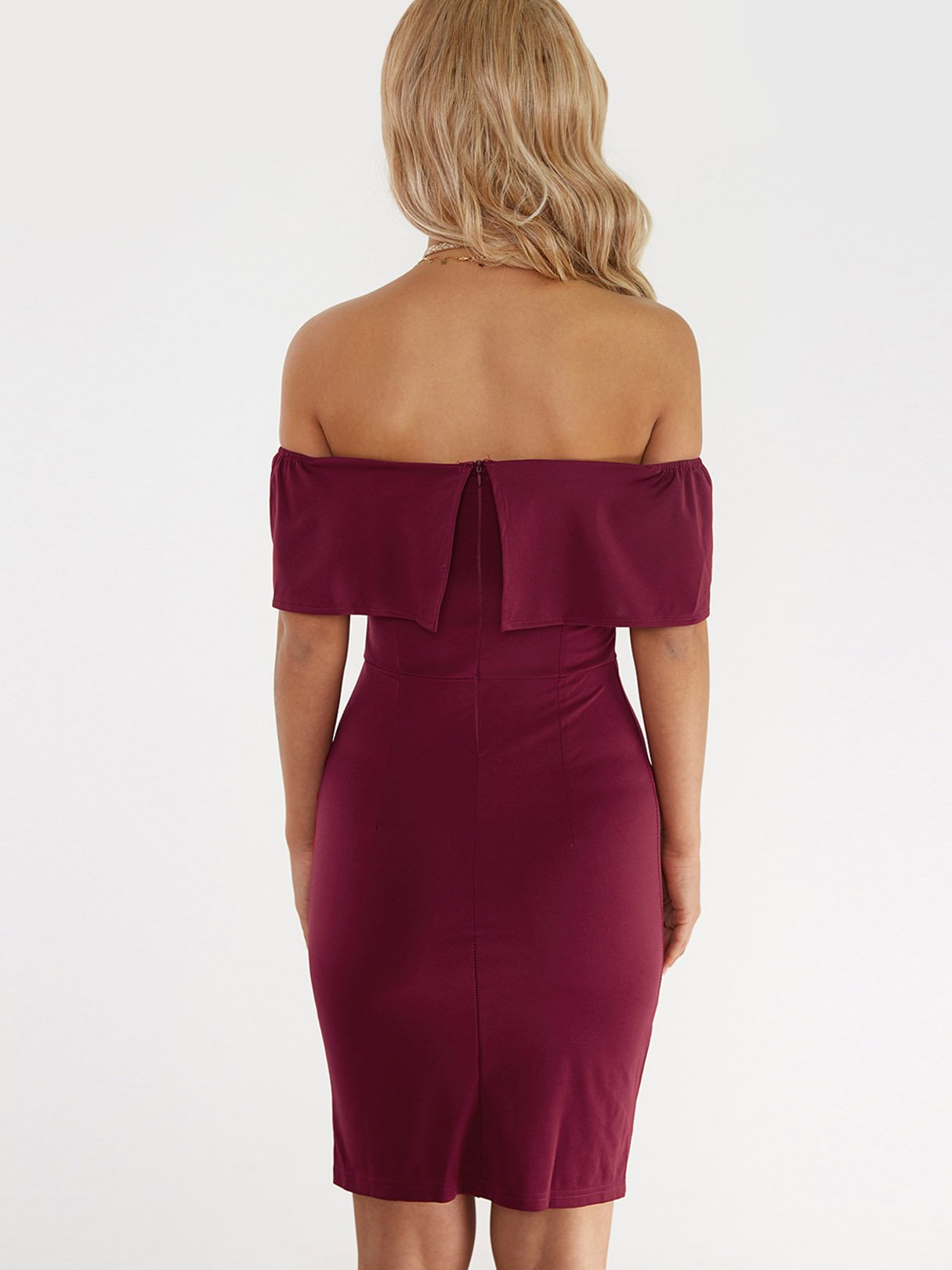 NEW FEELING Womens Burgundy Bodycon Dresses