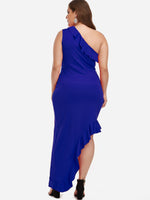 NEW FEELING Womens Blue Plus Size Dresses