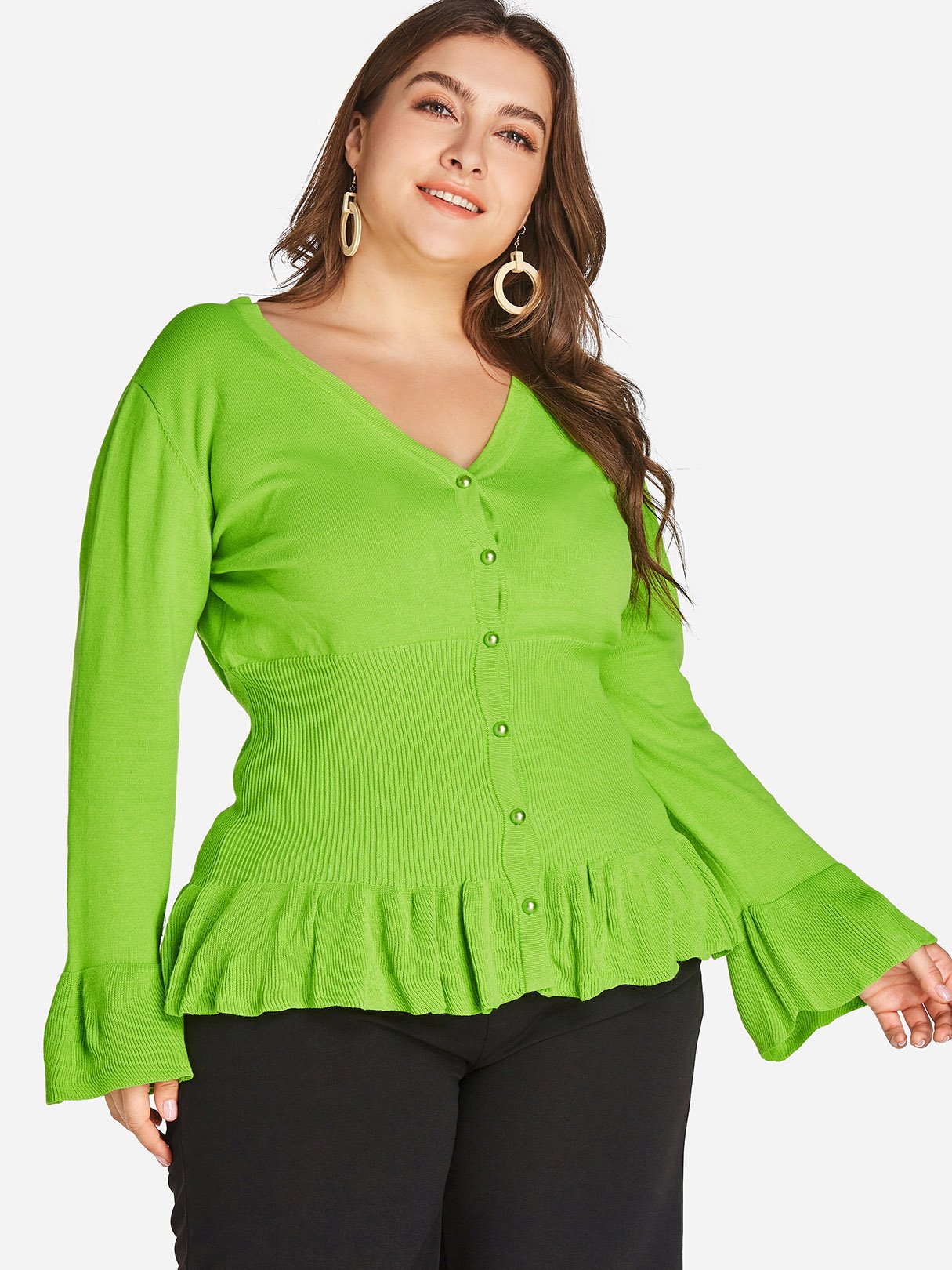 Womens Long Sleeve Plus Size Tops