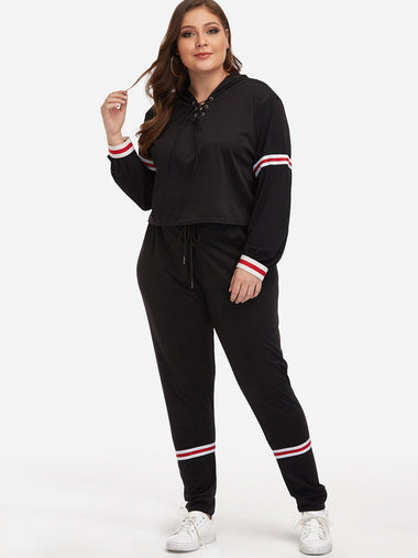 Wholesale Plus Size Lace-Up Design Pants