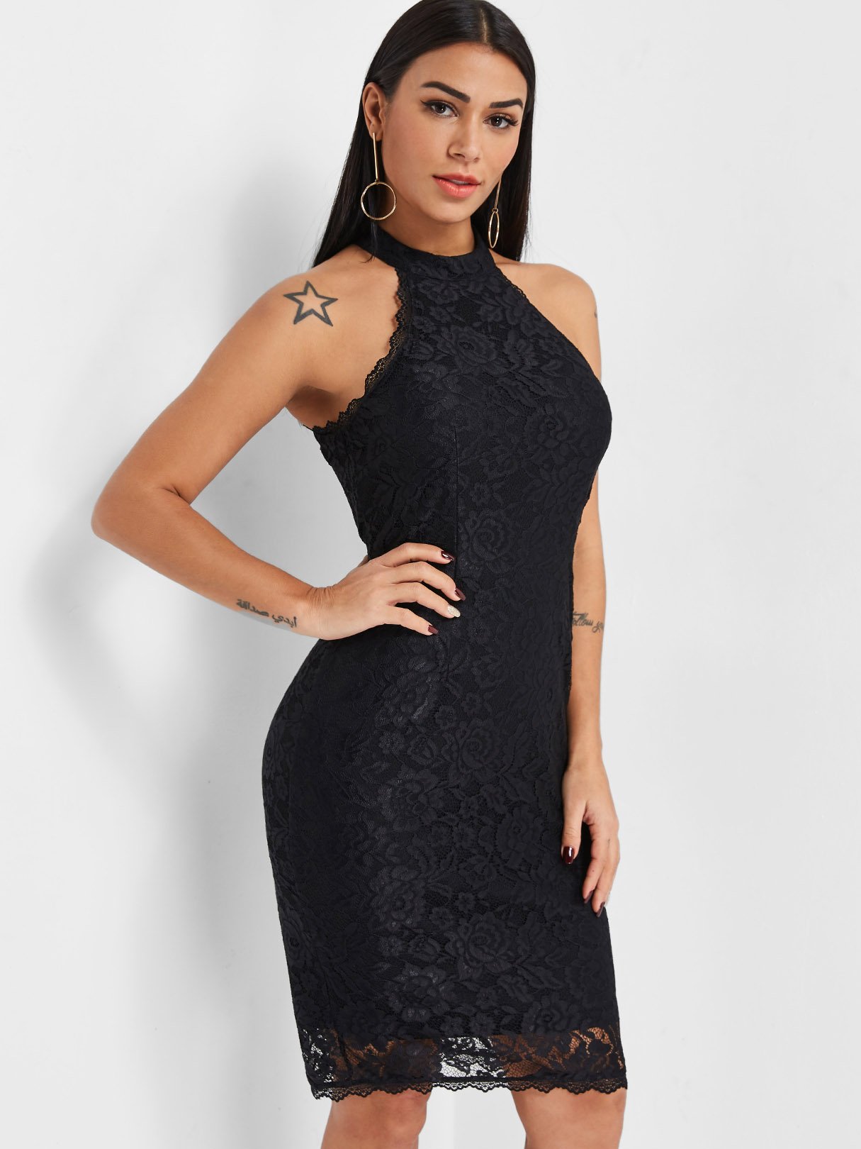 OEM Ladies Black Bodycon Dresses